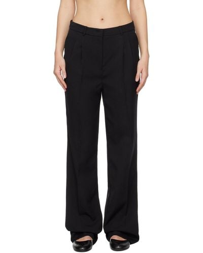 THE GARMENT Pleated Trousers - Black