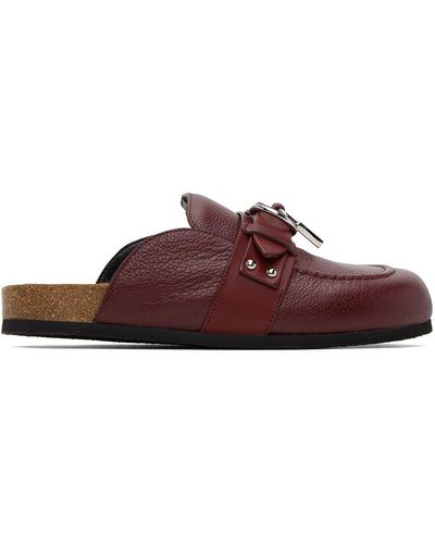 JW Anderson Red Padlock Loafers - Black
