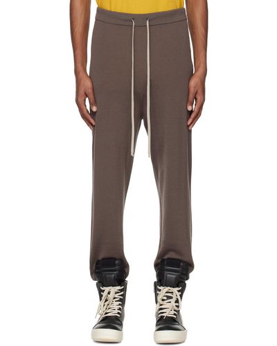 Rick Owens Gray Tapered Lounge Pants - Multicolor