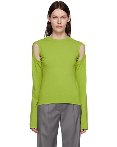 Low Classic Armhole Sweater - Green