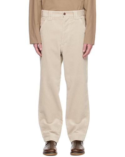 MHL by Margaret Howell Off- Dropped Pocket Pants - Natural