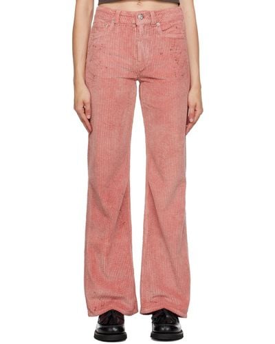 Our Legacy Pink Boot Cut Trousers