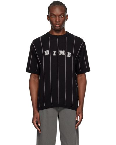 Dime Striped T-shirt - Black