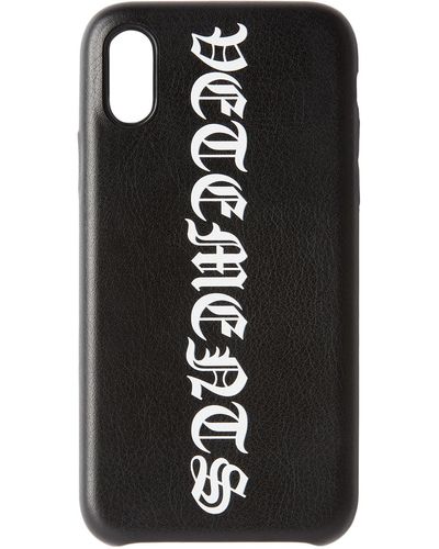 Vetements バーティカル ロゴ Iphone Xs ケース - ブラック