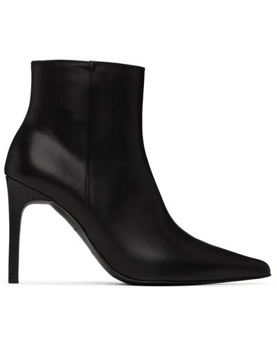 Juun.J Leather Stiletto Boots - Black