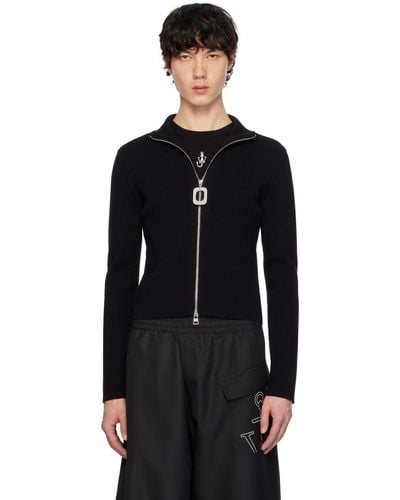 JW Anderson Black Fitted Cardigan