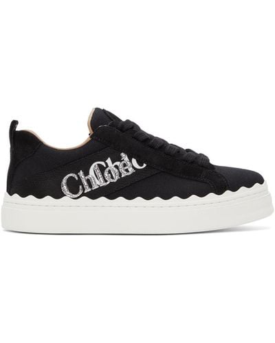 Chloé Canvas Lauren Sneakers - Black