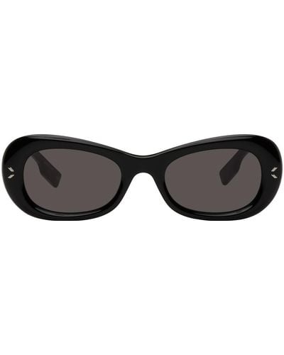 McQ Lunettes de soleil ovales noires