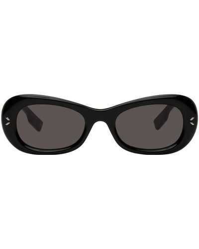 McQ Mcq Black Oval Sunglasses