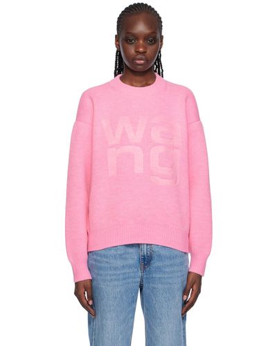 T By Alexander Wang Embossed Sweater - Pink