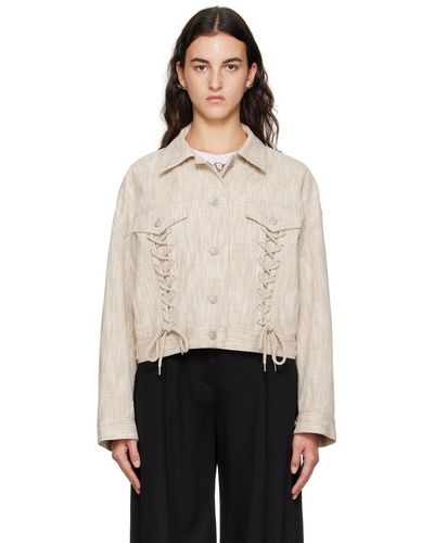 Acne Studios Beige Relaxed-fit Jacket - Black