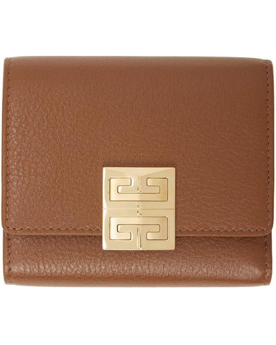 Givenchy Portefeuille brun clair à logo 4g - Marron