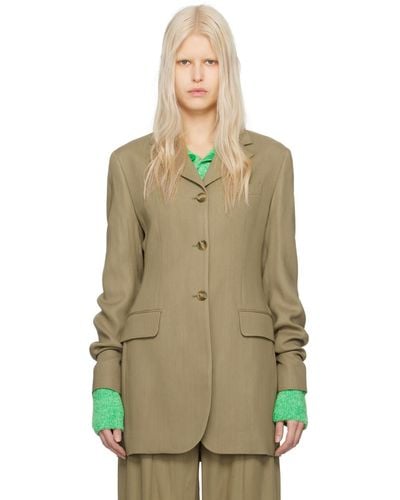 Acne Studios Brown Single-breasted Blazer - Green