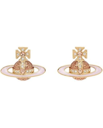 Vivienne Westwood Gold & Pink Roxanne Earrings - Black