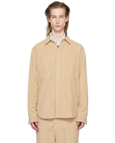 PS by Paul Smith Beige Corduroy Shirt - Natural