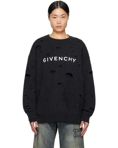 Givenchy カットアウト スウェットシャツ - ブラック