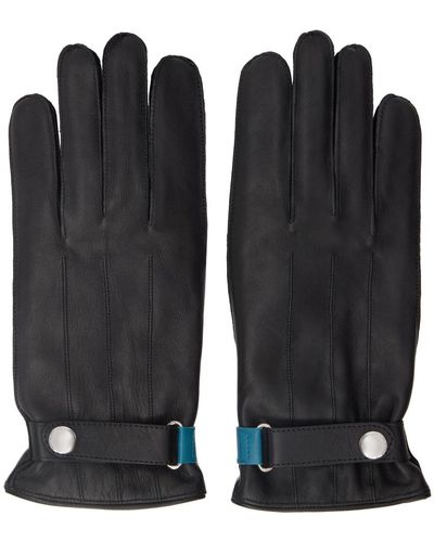 PS by Paul Smith Black Strap Gloves