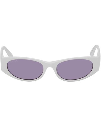 BY FAR White Rodeo Sunglasses