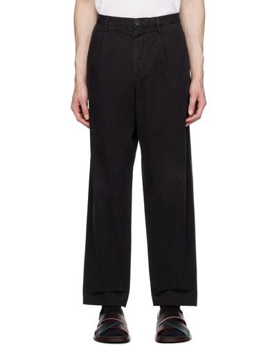 PS by Paul Smith Black Pleated Pants