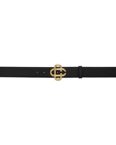 Casablancabrand Cc Logo Buckle Belt - Black