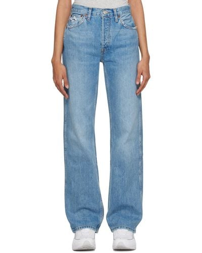 RE/DONE Blue High Rise Loose Jeans