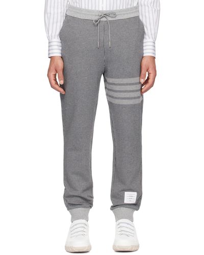 Thom Browne Grey Striped Sweatpants