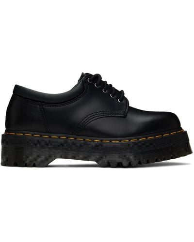 Dr. Martens 8053 Quad Platform-sole Leather Lace-up Shoes - Black