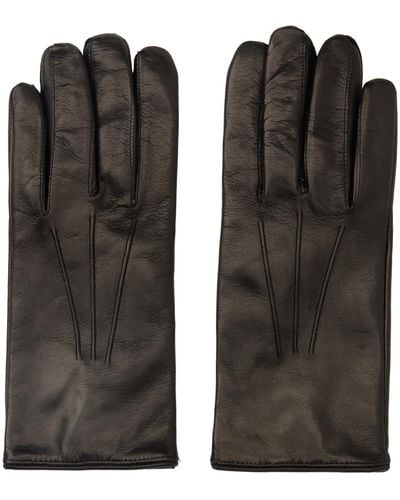 Paul Smith Black Signature Stripe Gloves