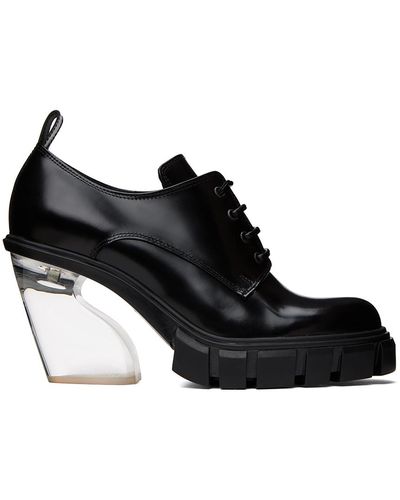 Simone Rocha Chaussures à talon bottier noires à laçage