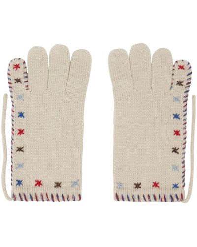 Bode Off-white Tiny Star Gloves