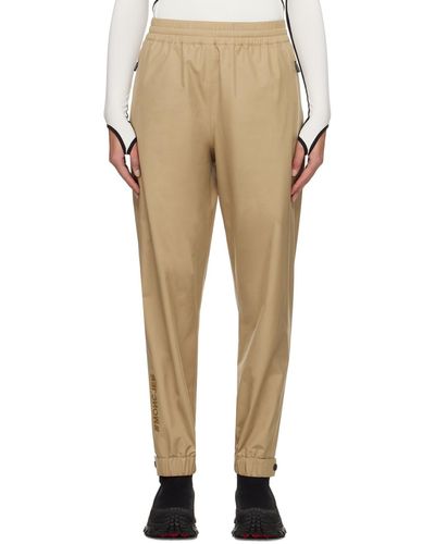 3 MONCLER GRENOBLE Bonded Lounge Trousers - Natural