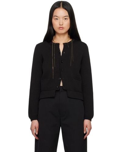 Lemaire Cropped Cardigan - Black