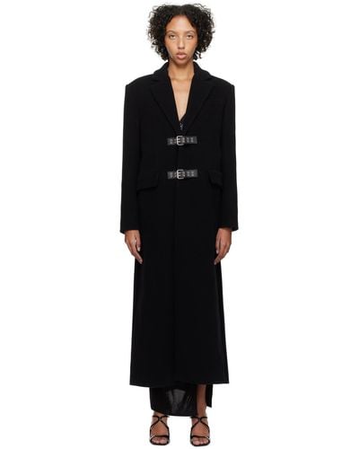 Moschino Jeans Pin-buckle Coat - Black