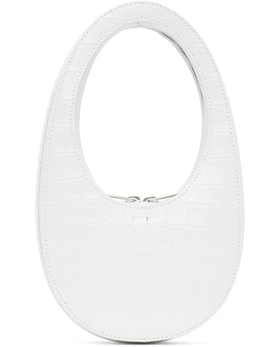Coperni Croco Mini Swipe Bag - White