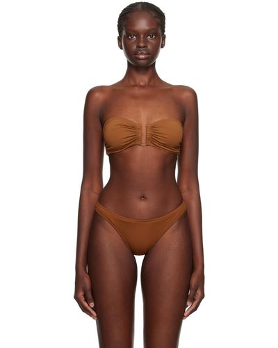 Eres Brown Show Bikini Top - Multicolour