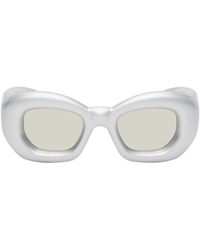 Loewe Silver Inflated Butterfly Sunglasses - Black