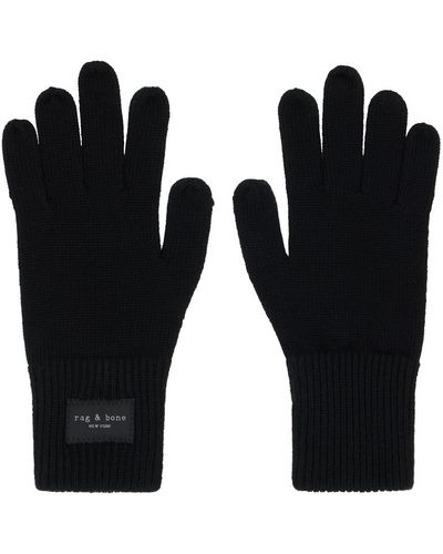 Rag & Bone Black Addison Gloves