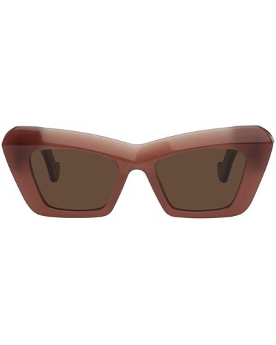 Loewe Burgundy Cat-eye Sunglasses - Black
