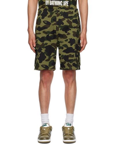 A Bathing Ape Short vert à motif 1st camo