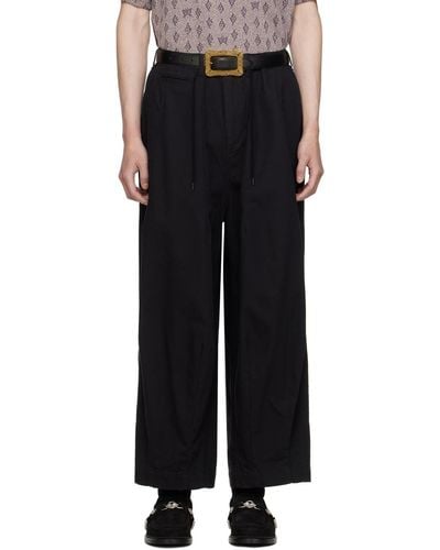 Needles Black H.d. Military Trousers