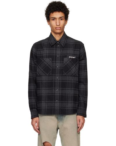 Off-White c/o Virgil Abloh Off- chemise grise à quatre flèches - Noir