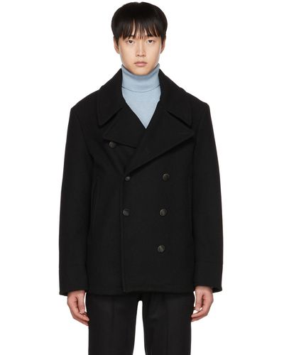 Dunhill Double-breasted Peacoat - Black