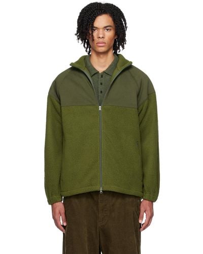 Beams Plus Zip Sweater - Green