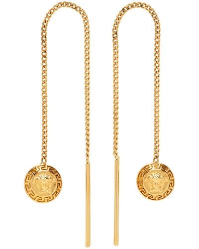 Versace Gold Medusa Earrings - Metallic