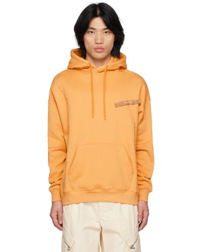 Jacquemus Yellow Le Raphia 'le Sweatshirt Gasta' Hoodie - Orange