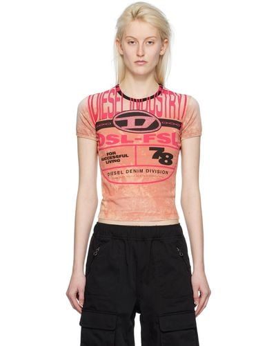 DIESEL Pink T-uncutie-long-n8 T-shirt - Black