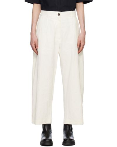 Studio Nicholson Chalco Coated Pants - White