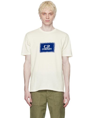 C.P. Company ホワイト クルーネックtシャツ - ブラック