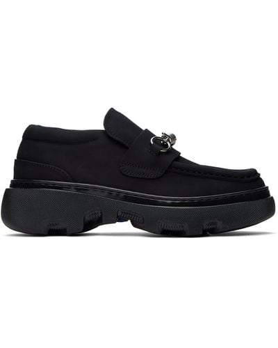 Burberry Creeper Clamp Loafers - Black