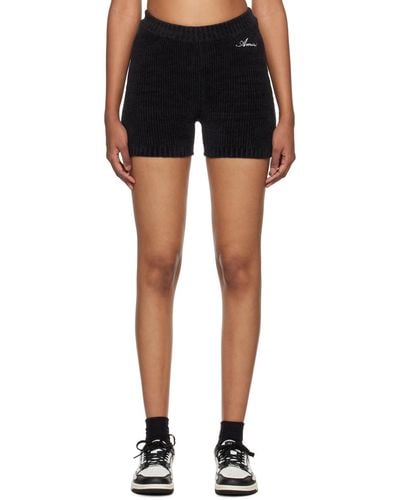 Amiri Embroidered Shorts - Black